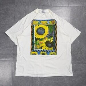 Vintage 90s Single Stitch Sunflower T Shirt
